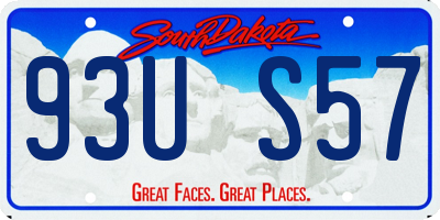 SD license plate 93US57