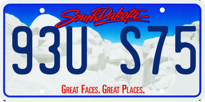 SD license plate 93US75