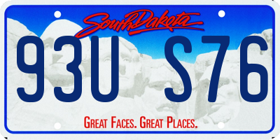 SD license plate 93US76