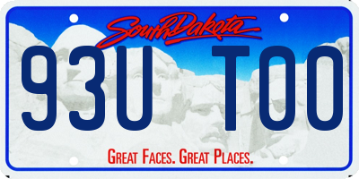 SD license plate 93UT00