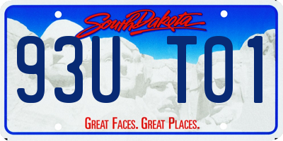 SD license plate 93UT01