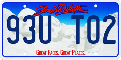 SD license plate 93UT02