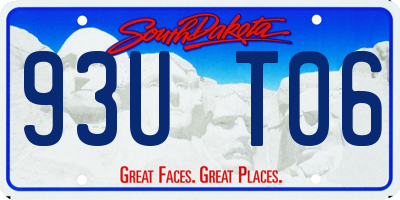 SD license plate 93UT06