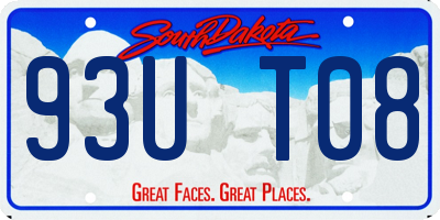 SD license plate 93UT08