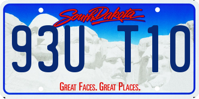 SD license plate 93UT10