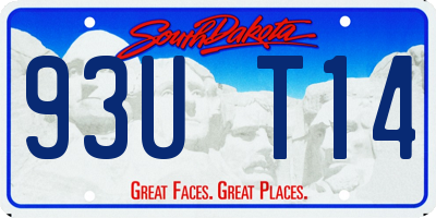 SD license plate 93UT14
