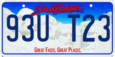 SD license plate 93UT23