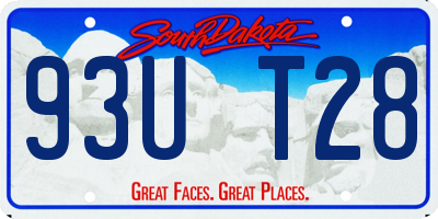 SD license plate 93UT28