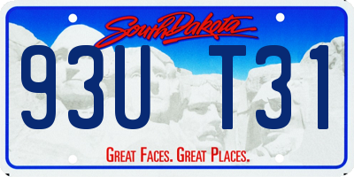 SD license plate 93UT31