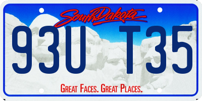 SD license plate 93UT35