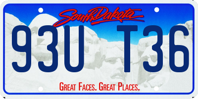 SD license plate 93UT36