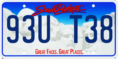 SD license plate 93UT38