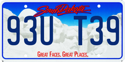 SD license plate 93UT39