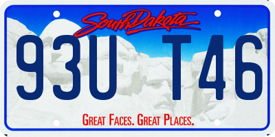 SD license plate 93UT46