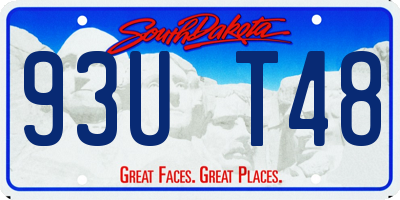 SD license plate 93UT48
