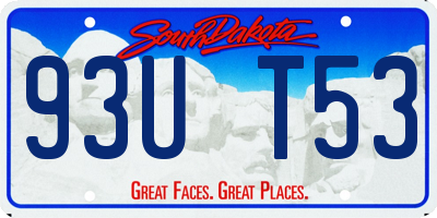 SD license plate 93UT53