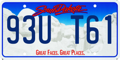SD license plate 93UT61
