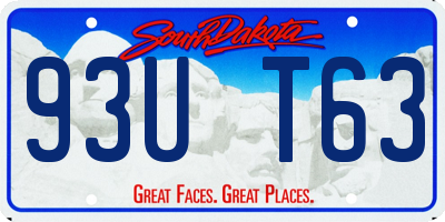 SD license plate 93UT63