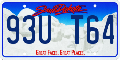 SD license plate 93UT64
