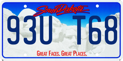 SD license plate 93UT68