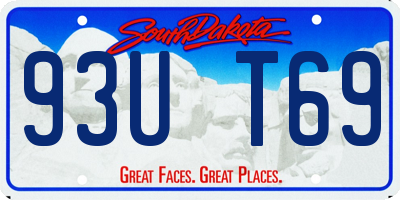 SD license plate 93UT69