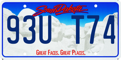 SD license plate 93UT74