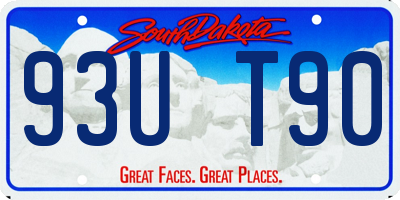 SD license plate 93UT90