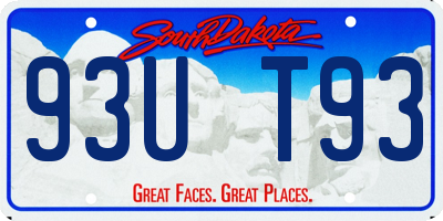 SD license plate 93UT93