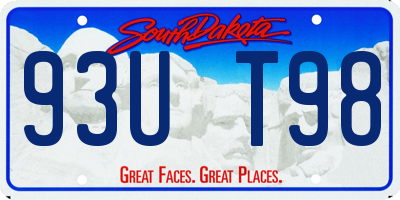 SD license plate 93UT98