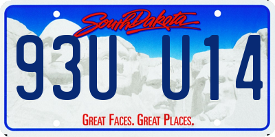 SD license plate 93UU14