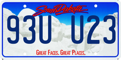 SD license plate 93UU23