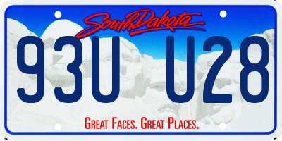 SD license plate 93UU28