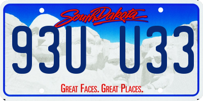 SD license plate 93UU33
