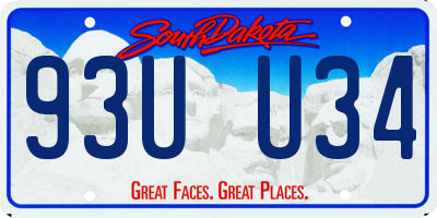 SD license plate 93UU34
