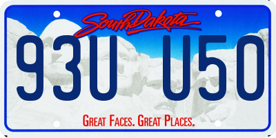 SD license plate 93UU50
