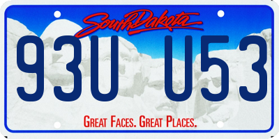 SD license plate 93UU53