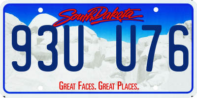 SD license plate 93UU76