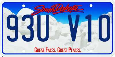 SD license plate 93UV10