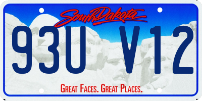 SD license plate 93UV12