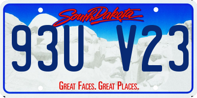 SD license plate 93UV23