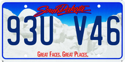 SD license plate 93UV46
