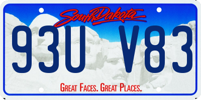 SD license plate 93UV83