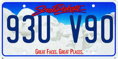 SD license plate 93UV90