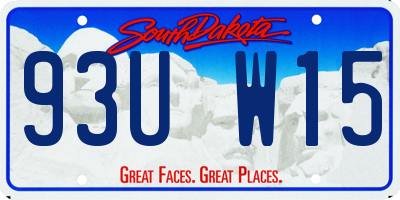 SD license plate 93UW15