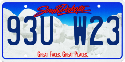 SD license plate 93UW23