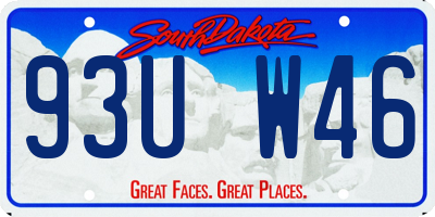 SD license plate 93UW46
