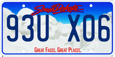 SD license plate 93UX06