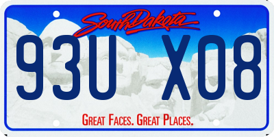 SD license plate 93UX08