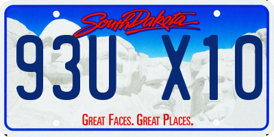 SD license plate 93UX10