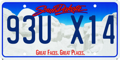 SD license plate 93UX14